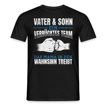 Father & Son Strong & Hilarious Together - Men's T-Shirt - black - Front - AI Model Male 178 light (178cm)