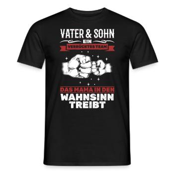 Father & Son Strong & Hilarious Together - Men's T-Shirt - black - Front - AI Model Male 178 light (178cm)