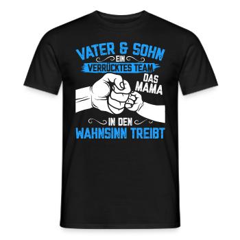Father & Son Strong & Hilarious Together - Men's T-Shirt - black - Front - AI Model Male 178 light (178cm)