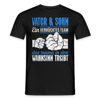 Father & Son Strong & Hilarious Together - Men's T-Shirt - black - Front - AI Model Male 178 light (178cm)