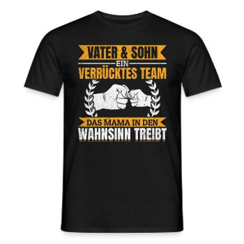 Father & Son Strong & Hilarious Together - Men's T-Shirt - black - Front - AI Model Male 178 light (178cm)