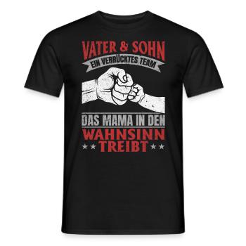 Father & Son Strong & Hilarious Together - Men's T-Shirt - black - Front - AI Model Male 178 light (178cm)