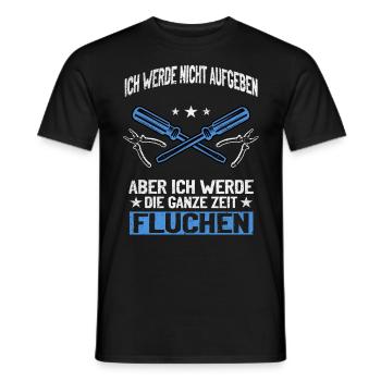 Artisan N’abandonnez jamais, jurez de manière créative ! - T-shirt homme - noir - Devant - AI Model Male 178 light (178cm)