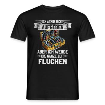 N’abandonnez jamais, jurez de manière créative ! - T-shirt homme - noir - Devant - AI Model Male 178 light (178cm)