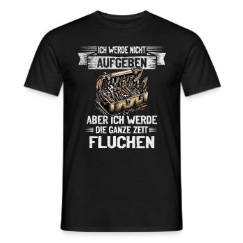 N’abandonnez jamais, jurez de manière créative ! - T-shirt homme - noir - Devant - AI Model Male 178 light (178cm)