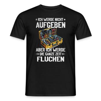N’abandonnez jamais, jurez de manière créative ! - T-shirt homme - noir - Devant - AI Model Male 178 light (178cm)