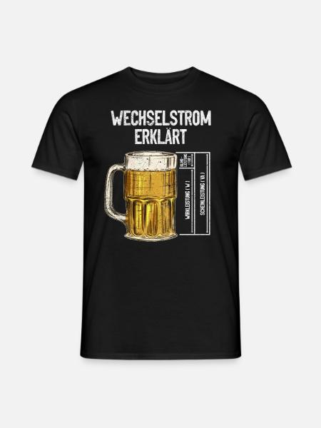 AC Explains Beer Electrician Technology - Men's T-Shirt - black