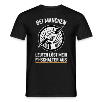 My RCD and I joke with voltage - Men's T-Shirt - black - Front - AI Model Male 178 light (178cm)