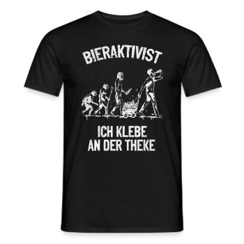Bieraktivist ich klebe an der Theke – Partyspaß - Männer T-Shirt - Schwarz - Vorne - AI Model Male 178 light (178cm)