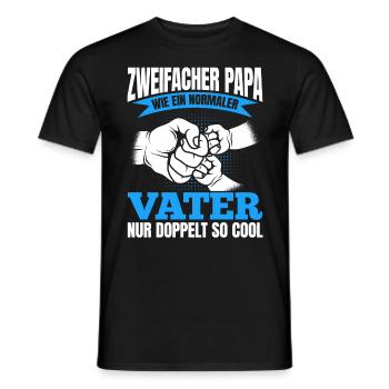 Comme un papa normal, seulement deux fois plus cool - T-shirt homme - noir - Devant - AI Model Male 178 light (178cm)