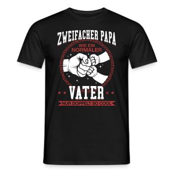 Comme un papa normal, seulement deux fois plus cool - T-shirt homme - noir - Devant - AI Model Male 178 light (178cm)