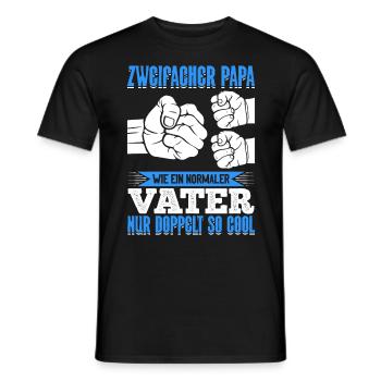 Comme un papa normal, seulement deux fois plus cool - T-shirt homme - noir - Devant - AI Model Male 178 light (178cm)