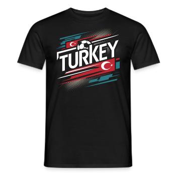 Turkey Gift Turkey Football Soccer Europe Turk - Men's T-Shirt - black - Front - AI Model Male 178 light (178cm)