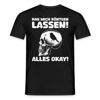 Röntgen Schwarzer Humor und makaberer Stil - Männer T-Shirt - Schwarz - Vorne - AI Model Male 178 light (178cm)