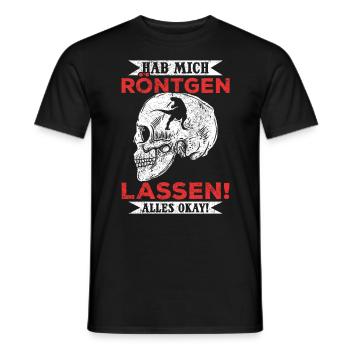 Röntgen Schwarzer Humor und makaberer Stil - Männer T-Shirt - Schwarz - Vorne - AI Model Male 178 light (178cm)