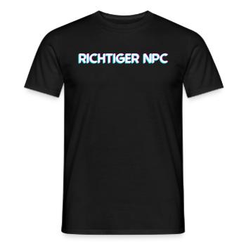Real NPC Boy – Humour et style de joueur - T-shirt homme - noir - Devant - AI Model Male 178 light (178cm)