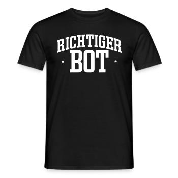 Richtig bot – Humour et style gamer - T-shirt homme - noir - Devant - AI Model Male 178 light (178cm)
