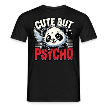 Mignon Mais Psycho Panda Adorable Animal Kawaii - T-shirt homme - noir - Devant - AI Model Male 178 light (178cm)