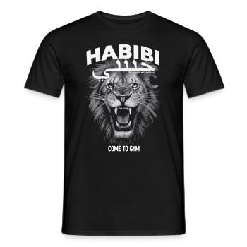 Habibi Lion - Motivation pour la salle de sport - T-shirt homme - noir - Devant - AI Model Male 178 light (178cm)