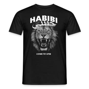 Habibi Lion - Motivation pour la salle de sport - T-shirt homme - noir - Devant - AI Model Male 178 light (178cm)