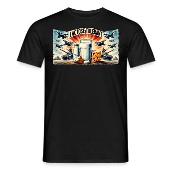 Lactose Tolerant - Männer T-Shirt - Schwarz - Vorne - AI Model Male 178 light (178cm)