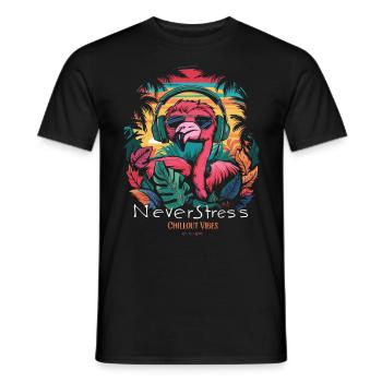 Design Chillout Vibes : décontracté et élégant - T-shirt homme - noir - Devant - AI Model Male 178 light (178cm)