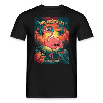Design Chillout Vibes : décontracté et élégant - T-shirt homme - noir - Devant - AI Model Male 178 light (178cm)