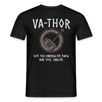 VA-THOR Für den coolsten Papa Episch und Humorvoll - Männer T-Shirt - Schwarz - Vorne - AI Model Male 178 light (178cm)