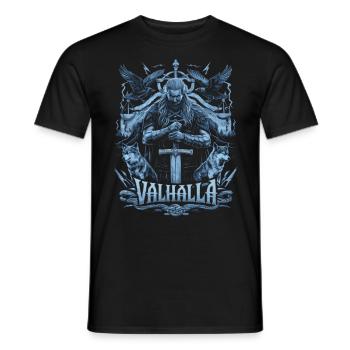 Epic Valhalla Design Norse Mythology - Men's T-Shirt - black - Front - AI Model Male 178 light (178cm)