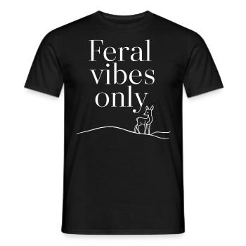 Vibrations sauvages Uniquement Faw, Nature sauvage, libre - T-shirt homme - noir - Devant - AI Model Male 178 light (178cm)