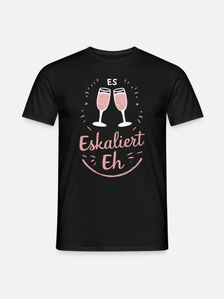 It's escalating anyway! – Happy glass - Men's T-Shirt - black
