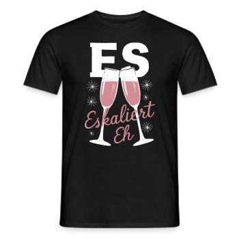 De toute façon, la situation s’intensifie ! – Coupe à Happy - T-shirt homme - noir - Devant - AI Model Male 178 light (178cm)