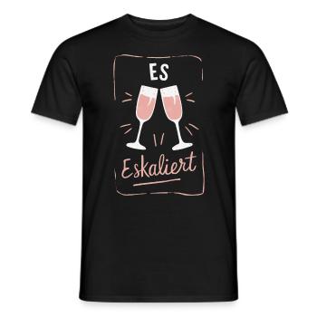 De toute façon, la situation s’intensifie ! – Coupe à Happy - T-shirt homme - noir - Devant - AI Model Male 178 light (178cm)
