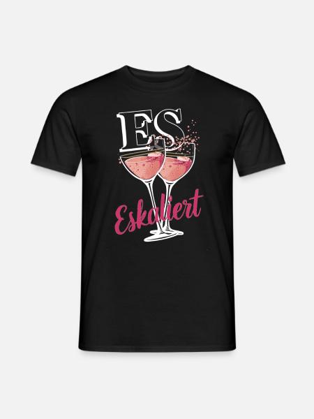 It's escalating anyway! – Happy glass - Men's T-Shirt - black