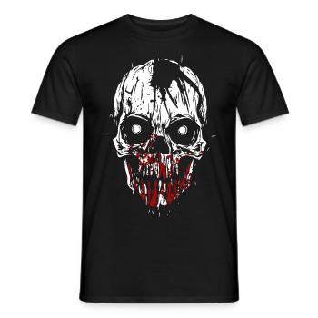 Zombie Schädel Horror Skull - Männer T-Shirt - Schwarz - Vorne - AI Model Male 178 light (178cm)