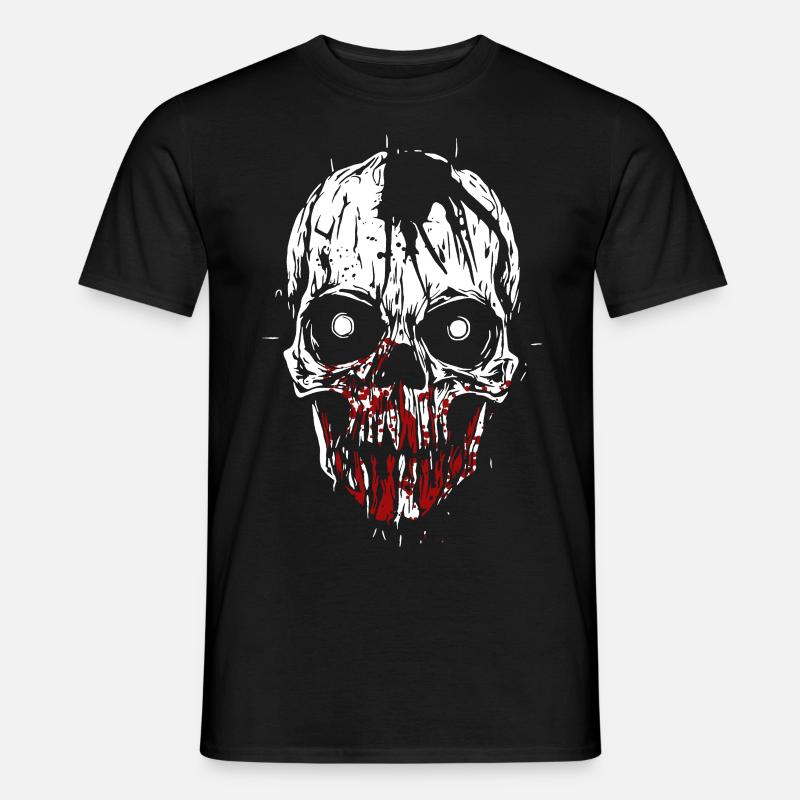 Zombie Schädel Horror Skull - Männer T-Shirt - Schwarz