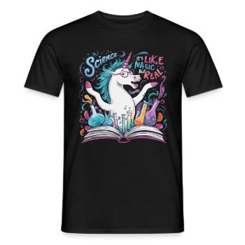 C’est comme de la magie mais réel - T-shirt homme - noir - Devant - AI Model Male 178 light (178cm)