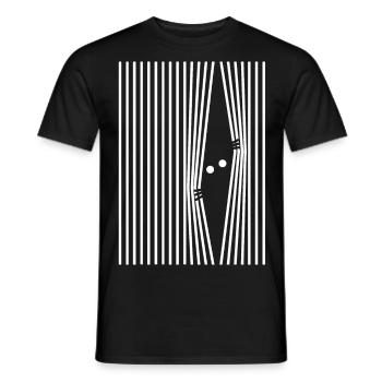 Kleines Monster hinter Gittern - Männer T-Shirt - Schwarz - Vorne - AI Model Male 178 light (178cm)