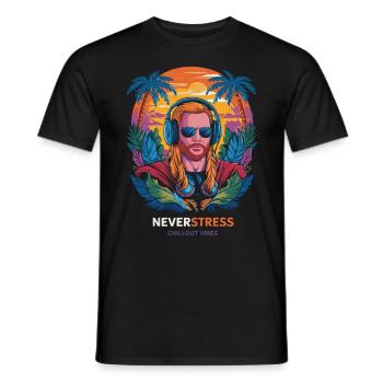THOR Chillout Vibes Design Entspannt und Stilvoll - Männer T-Shirt - Schwarz - Vorne - AI Model Male 178 light (178cm)