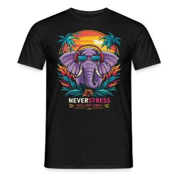 Chillout Vibes Design Relaxed and Stylish - Men's T-Shirt - black - Front - AI Model Male 178 light (178cm)