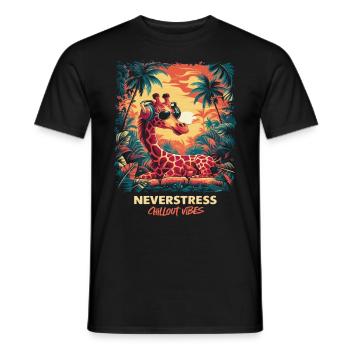 Chillout Vibes Design Relaxed and Stylish - Men's T-Shirt - black - Front - AI Model Male 178 light (178cm)