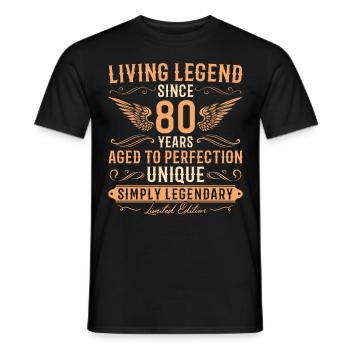 80 Jahre Vintage Legende 80 Geburtstag - Männer T-Shirt - Schwarz - Vorne - AI Model Male 178 light (178cm)