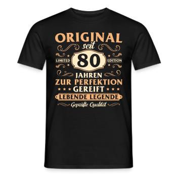 80 Jahre Lebende Legende 80 Geburtstag - Männer T-Shirt - Schwarz - Vorne - AI Model Male 178 light (178cm)