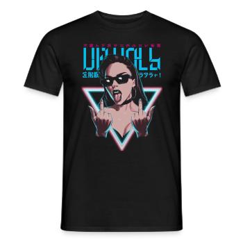Provocative and expressive – rebellious fashion - Men's T-Shirt - black - Front - AI Model Male 178 light (178cm)
