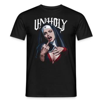 Provocative and expressive – rebellious fashion - Men's T-Shirt - black - Front - AI Model Male 178 light (178cm)