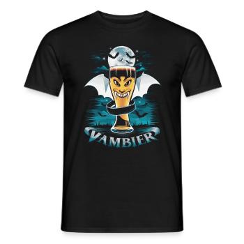 Vambier – Der Durst des Nachtlebens - Männer T-Shirt - Schwarz - Vorne - AI Model Male 178 light (178cm)