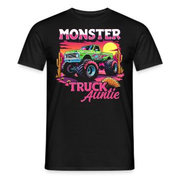 Monster Truck Auntie Matching Family Monster Truck - Men's T-Shirt - black - Front - AI Model Male 178 light (178cm)