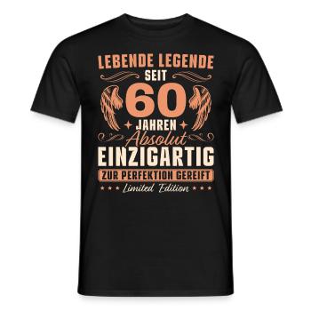 60 Jahre Vintage Geburtstag 60 Geburtstag - Männer T-Shirt - Schwarz - Vorne - AI Model Male 178 light (178cm)