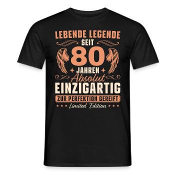 80 Jahre Vintage Geburtstag 80 Geburtstag - Männer T-Shirt - Schwarz - Vorne - AI Model Male 178 light (178cm)