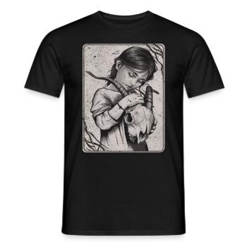 Hidden Darkness – Girl with Demon Skull - Men's T-Shirt - black - Front - AI Model Male 178 light (178cm)